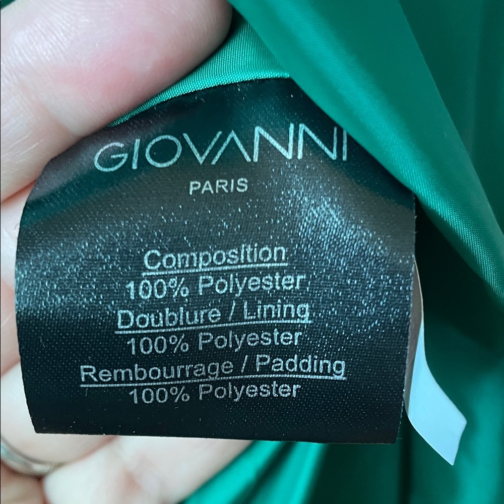 Green Puffer Jacket Giovanni Paris Size M - Picture 6 of 8